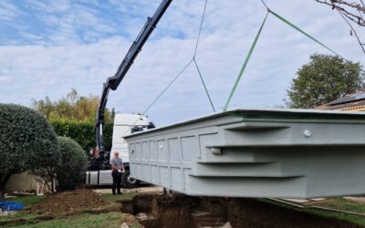 La pose de piscines continue en cette saison